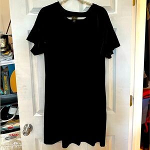 Worthington Black Velvet Dress, Size XL